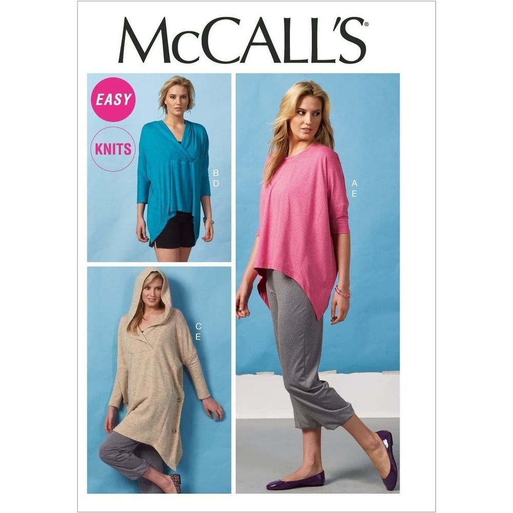 McCall's Sewing Pattern 6849 Tops Tunic Shorts and Pants Size XS-M